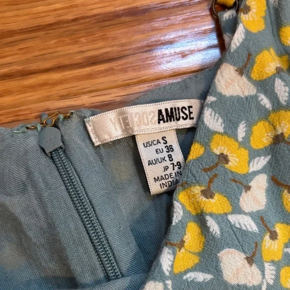 Amuse Society Blue and Yellow Floral Dress as seen on Instagram - Picture 2 of 3